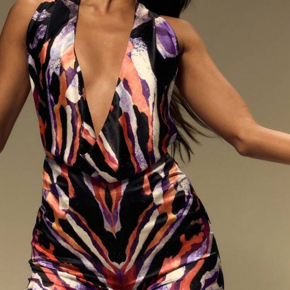 Vibrant Multicolor Halter Jumpsuit